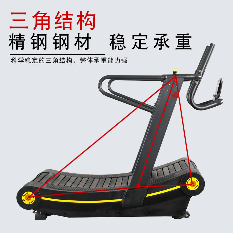 无动力商用跑步机 履带式跑步机 可调阻力 磁控无动力跑